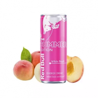 Boisson énergisante de la marque RED BULL 25ML au gout exquis de la pêche blanche !